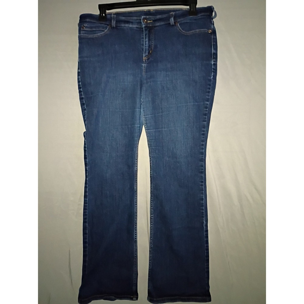 Duluth Trading Bootcut Jeans Womens 16x33 Mid Rise Stretch Denim DuluthFlex Blue